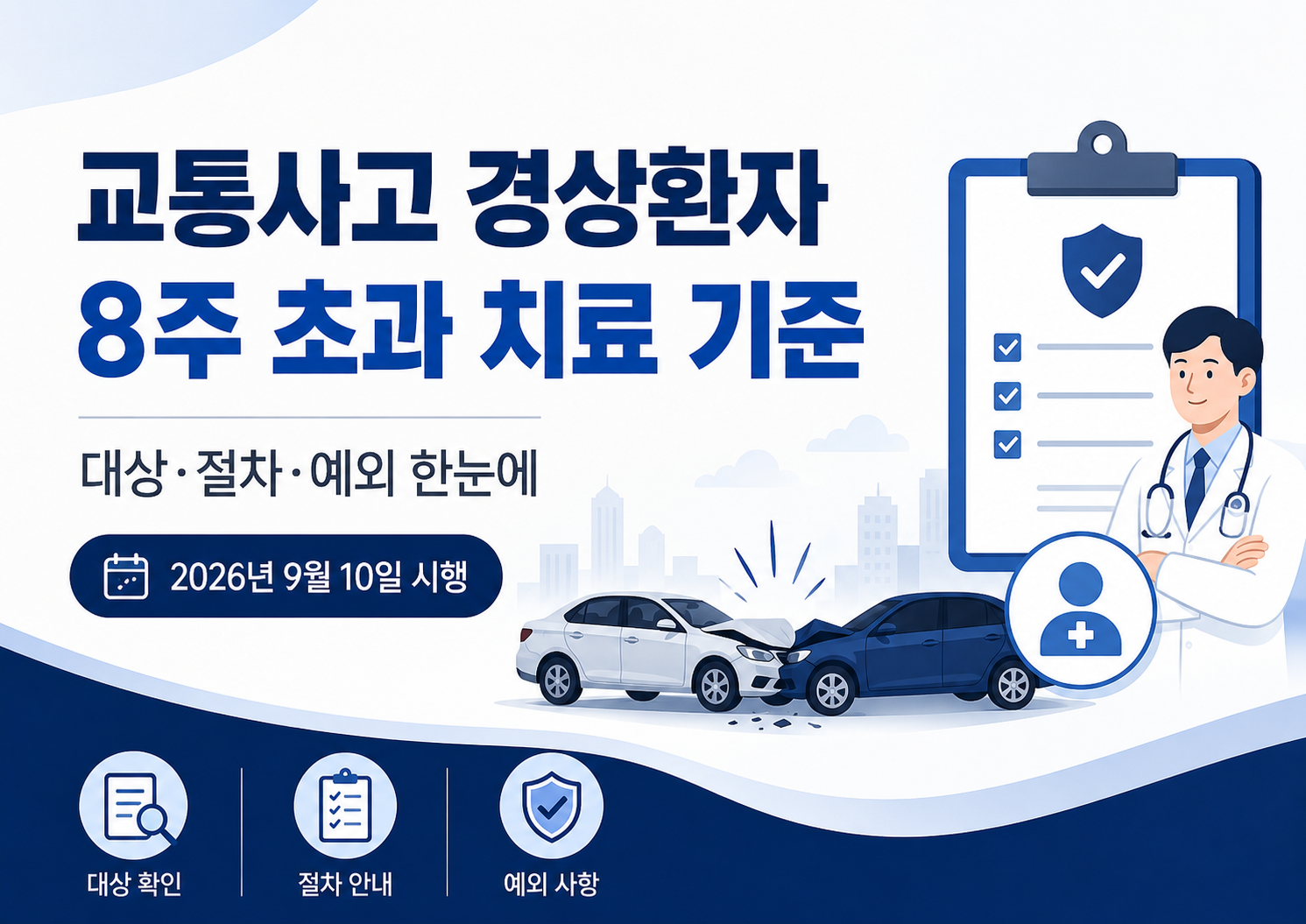 교통사고 경상환자 8주 초과 치료 기준과 대상·절차·예외 안내